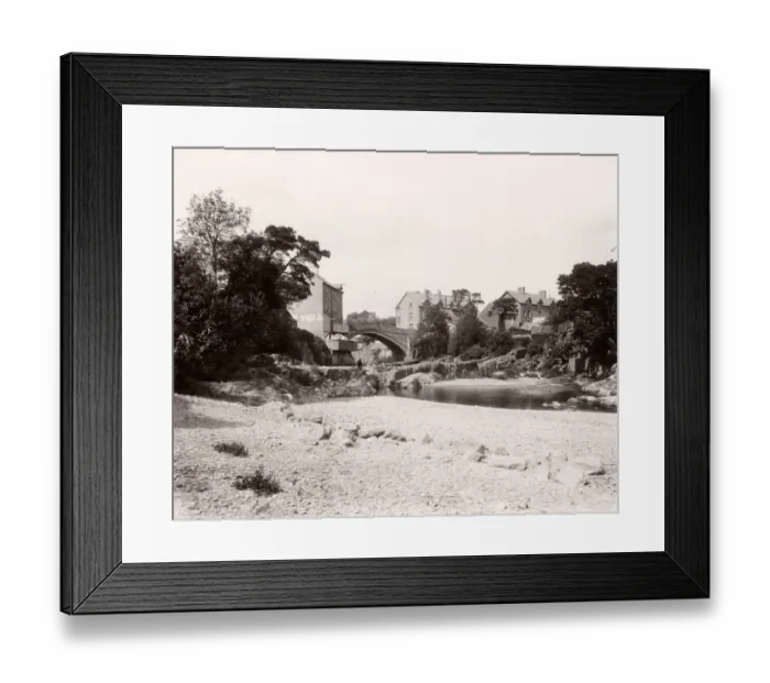 Framed Print : Vintage 19th century photograph - United Kingdom - Rhyader, Wales, the bridge Framed Print : Vintage 19th century photograph - United Kingdom - Rhyader, Wales, the bridge