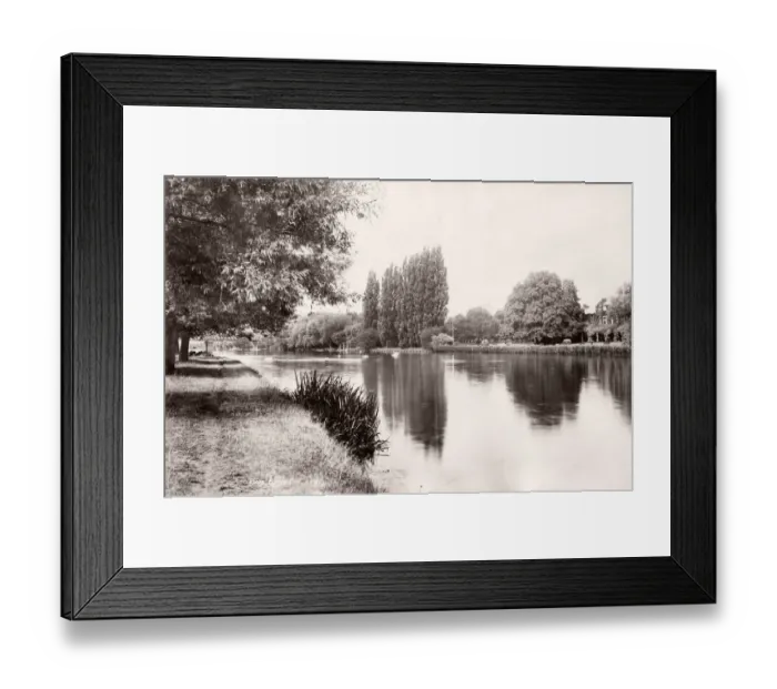 Framed Print : Vintage 19th century photograph - United Kingdom - River Thames at Bourne End Framed Print : Vintage 19th century photograph - United Kingdom - River Thames at Bourne End