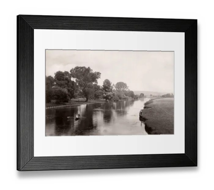 Framed Print : Vintage 19th century photograph - United Kingdom - Whitchurch from the bridge Framed Print : Vintage 19th century photograph - United Kingdom - Whitchurch from the bridge