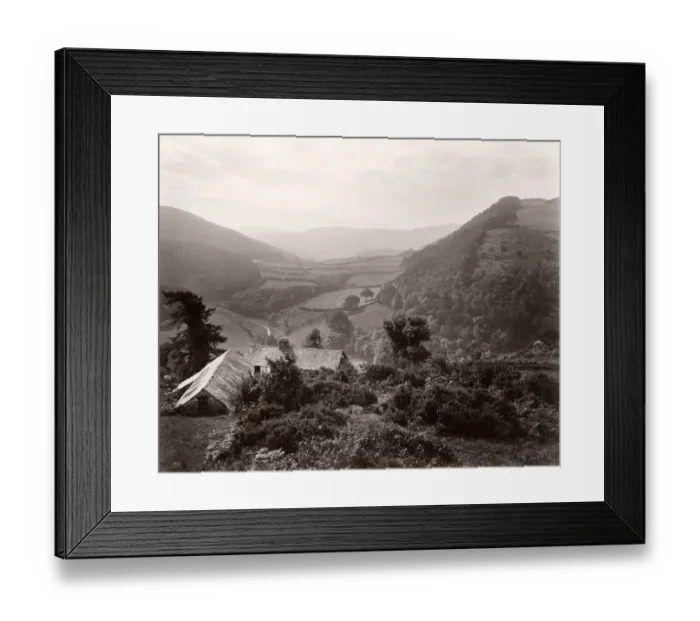 Framed Print : Vintage 19th century photograph - United Kingdom - Llyfnant valley, Powys, Wales Framed Print : Vintage 19th century photograph - United Kingdom - Llyfnant valley, Powys, Wales
