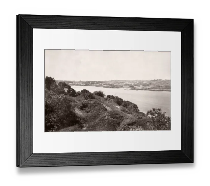 Framed Print : Vintage 19th century photograph - United Kingdom - Menai town, Wales Framed Print : Vintage 19th century photograph - United Kingdom - Menai town, Wales