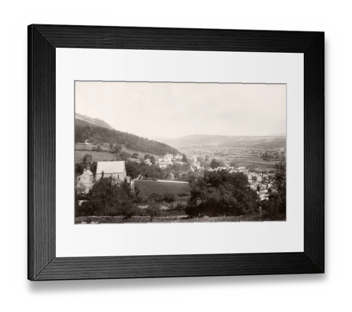 Framed Print : Vintage 19th century photograph - United Kingdom - Trefriw and Llanwrst Valley, Wales Framed Print : Vintage 19th century photograph - United Kingdom - Trefriw and Llanwrst Valley, Wales