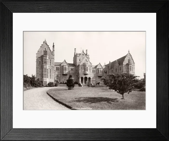 Framed Print : Vintage 19th century photograph - United Kingdom - Normal College, Bangor, Wales Framed Print : Vintage 19th century photograph - United Kingdom - Normal College, Bangor, Wales