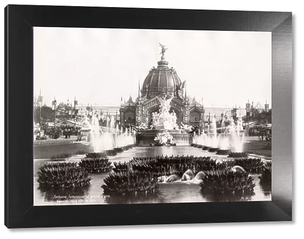 19th century vintage photograph Paris France - The Exposition Universelle of 1889 was a