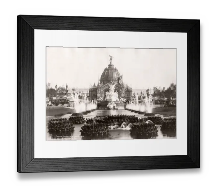 Framed Print : 19th century vintage photograph Paris France - The Exposition Universelle of 1889 was a Framed Print : 19th century vintage photograph Paris France - The Exposition Universelle of 1889 was a