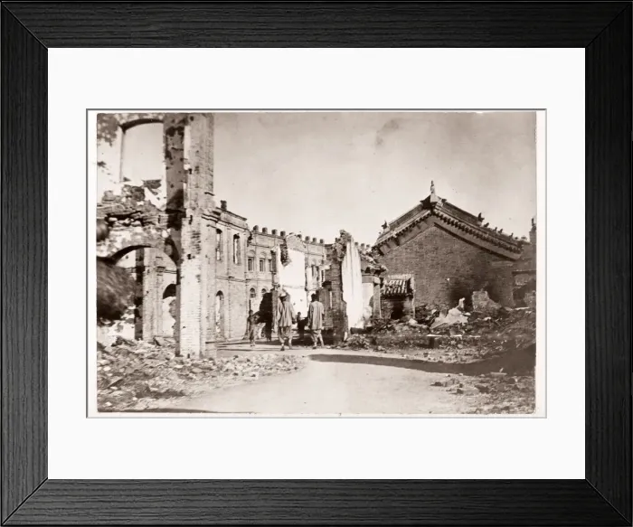 Framed Print : Vintage Photograph China c. 1900 - Boxer rebellion or uprising Framed Print : Vintage Photograph China c. 1900 - Boxer rebellion or uprising