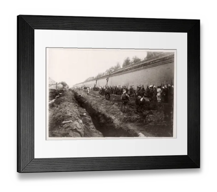 Framed Print : Vintage Photograph China c. 1900 - Boxer rebellion or uprising Framed Print : Vintage Photograph China c. 1900 - Boxer rebellion or uprising