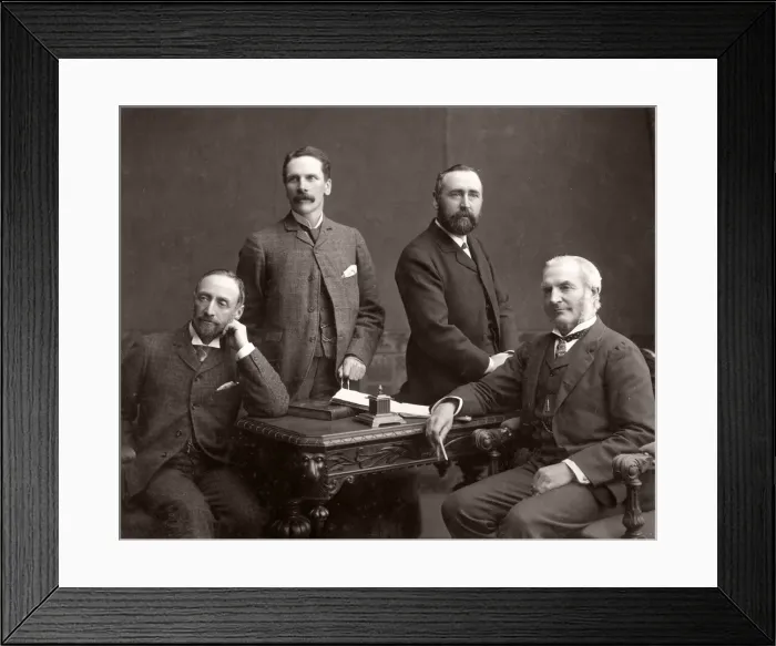 Framed Print : 1889 photograph - RMS Teutonic - from an album of images relating to the launch of Framed Print : 1889 photograph - RMS Teutonic - from an album of images relating to the launch of