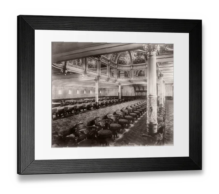 Framed Print : 1889 photograph - RMS Teutonic - from an album of images relating to the launch of Framed Print : 1889 photograph - RMS Teutonic - from an album of images relating to the launch of