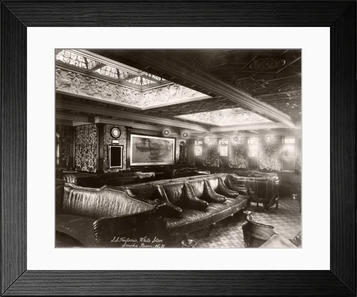 Framed Print : 1889 photograph - RMS Teutonic - from an album of images relating to the launch of Framed Print : 1889 photograph - RMS Teutonic - from an album of images relating to the launch of