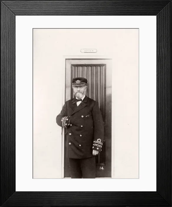 Framed Print : 1889 photograph - RMS Teutonic - from an album of images relating to the launch of Framed Print : 1889 photograph - RMS Teutonic - from an album of images relating to the launch of