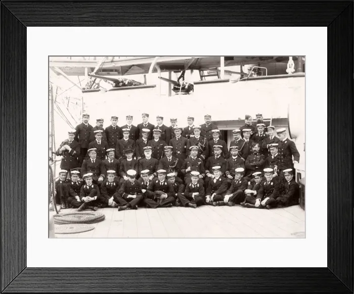 Framed Print : 19th century / 1900 vintage photograph - officers of HMS Centurion Framed Print : 19th century / 1900 vintage photograph - officers of HMS Centurion