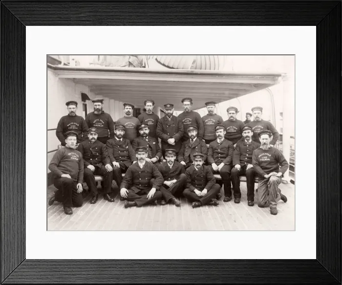 Framed Print : 1889 photograph - RMS Teutonic - from an album of images relating to the launch of Framed Print : 1889 photograph - RMS Teutonic - from an album of images relating to the launch of