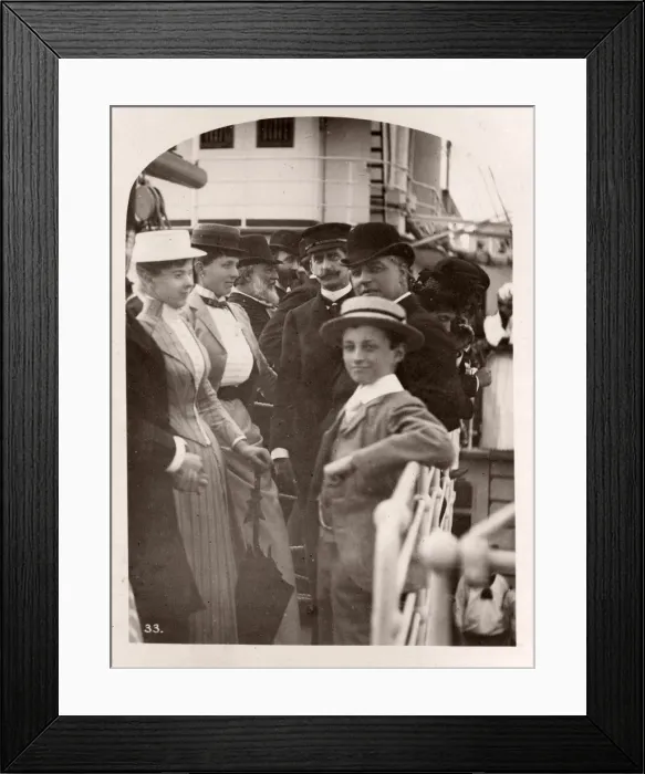 Framed Print : 1889 photograph - RMS Teutonic - from an album of images relating to the launch of Framed Print : 1889 photograph - RMS Teutonic - from an album of images relating to the launch of