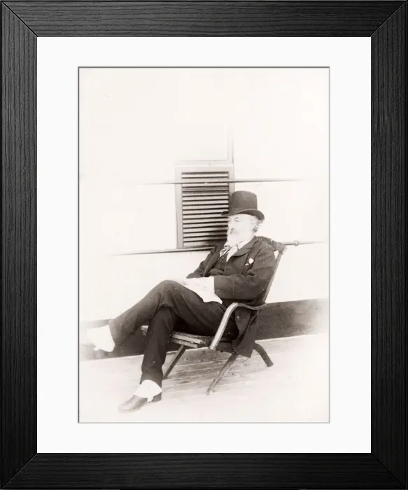 Framed Print : 1889 photograph - RMS Teutonic - from an album of images relating to the launch of Framed Print : 1889 photograph - RMS Teutonic - from an album of images relating to the launch of