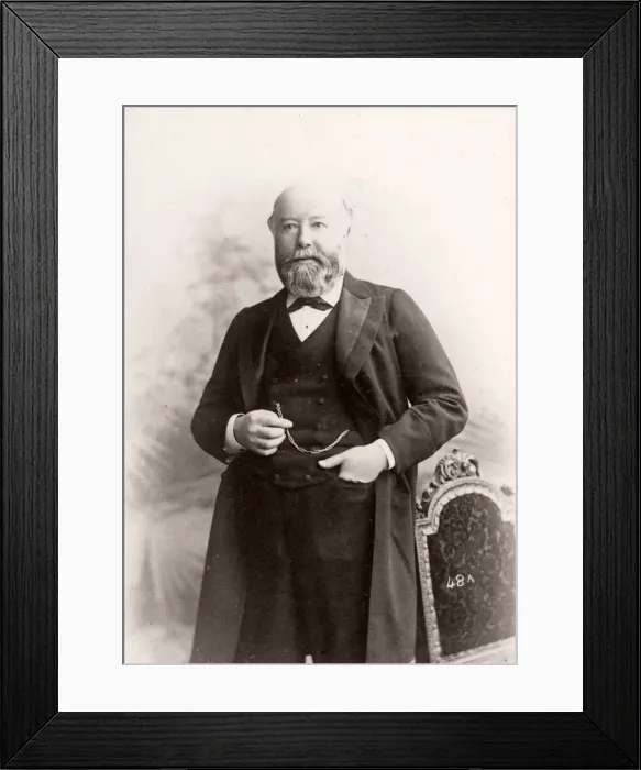 Framed Print : 1889 photograph - RMS Teutonic - from an album of images relating to the launch of Framed Print : 1889 photograph - RMS Teutonic - from an album of images relating to the launch of