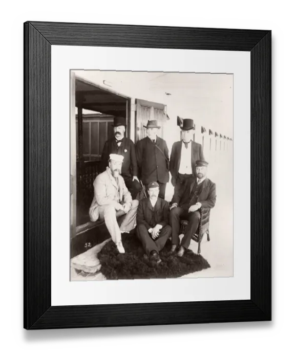 Framed Print : 1889 photograph - RMS Teutonic - from an album of images relating to the launch of Framed Print : 1889 photograph - RMS Teutonic - from an album of images relating to the launch of