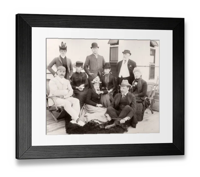 Framed Print : 1889 photograph - RMS Teutonic - from an album of images relating to the launch of Framed Print : 1889 photograph - RMS Teutonic - from an album of images relating to the launch of