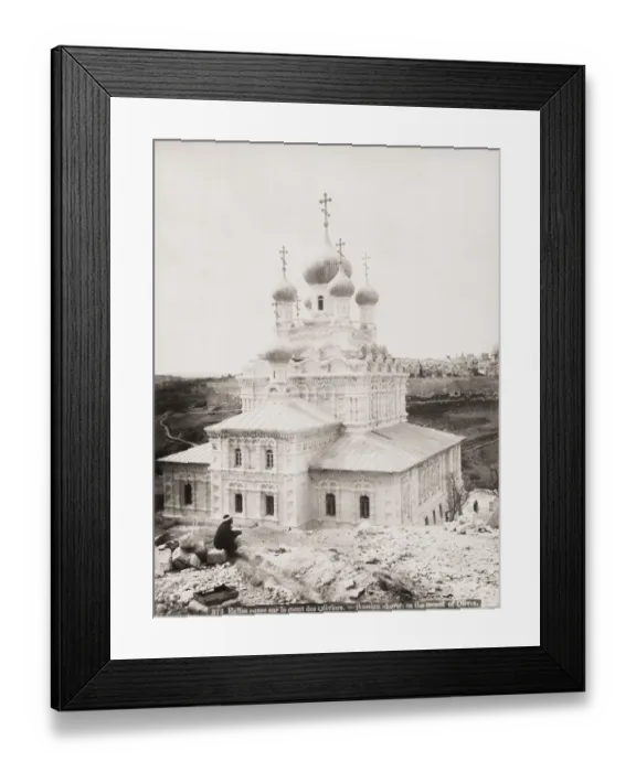 Framed Print : Vintage 19th century photograph: Russian Orthodox church on the Mount of Olives Framed Print : Vintage 19th century photograph: Russian Orthodox church on the Mount of Olives