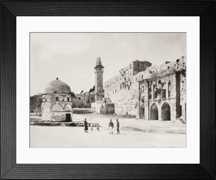 Framed Print : Vintage 19th century photograph: foundations of Antonias Tower, Jerusalem, Holy Land Framed Print : Vintage 19th century photograph: foundations of Antonias Tower, Jerusalem, Holy Land