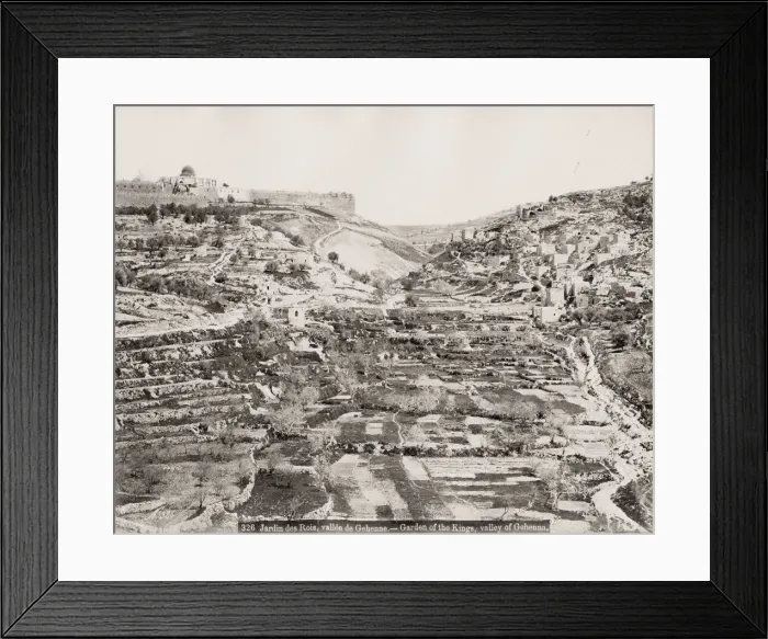Framed Print : Vintage 19th century photograph: Garden of the Kings, Valley of Gehanna Framed Print : Vintage 19th century photograph: Garden of the Kings, Valley of Gehanna