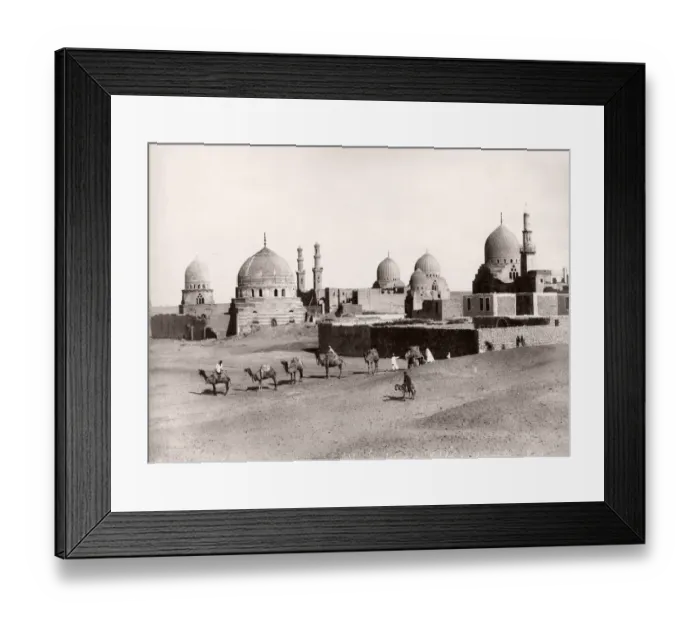 Framed Print : 19th century vintage photograph - Egypt - tomb of the Caliphs, Mamluks, Cairo Framed Print : 19th century vintage photograph - Egypt - tomb of the Caliphs, Mamluks, Cairo