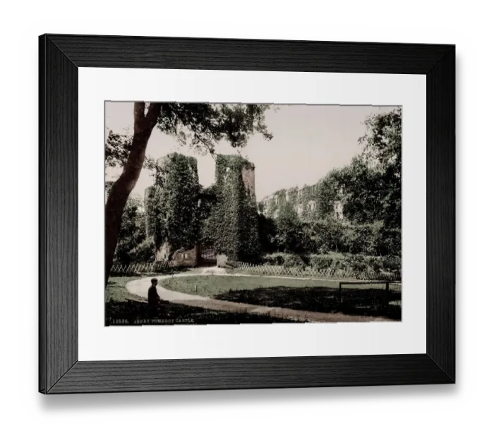 Framed Print : Vintage 19th century / 1900 photograph: Berry Pomeroy Castle, Totnes, Devon Framed Print : Vintage 19th century / 1900 photograph: Berry Pomeroy Castle, Totnes, Devon