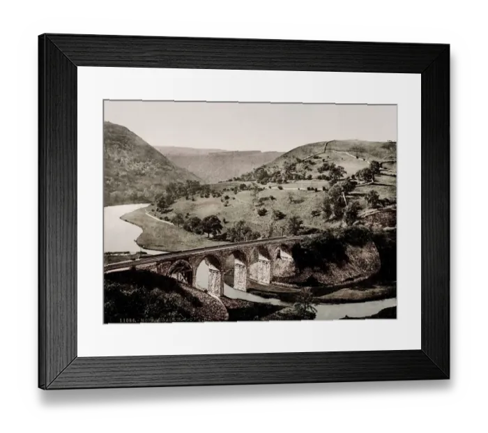 Framed Print : Vintage 19th century / 1900 photograph: Monsal Dale - Headstone Viaduct, Peak District Framed Print : Vintage 19th century / 1900 photograph: Monsal Dale - Headstone Viaduct, Peak District