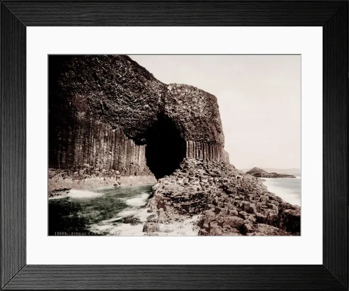 Framed Print : Vintage 19th century / 1900 photograph: Fingals Cave, Staffa, Scotland Framed Print : Vintage 19th century / 1900 photograph: Fingals Cave, Staffa, Scotland