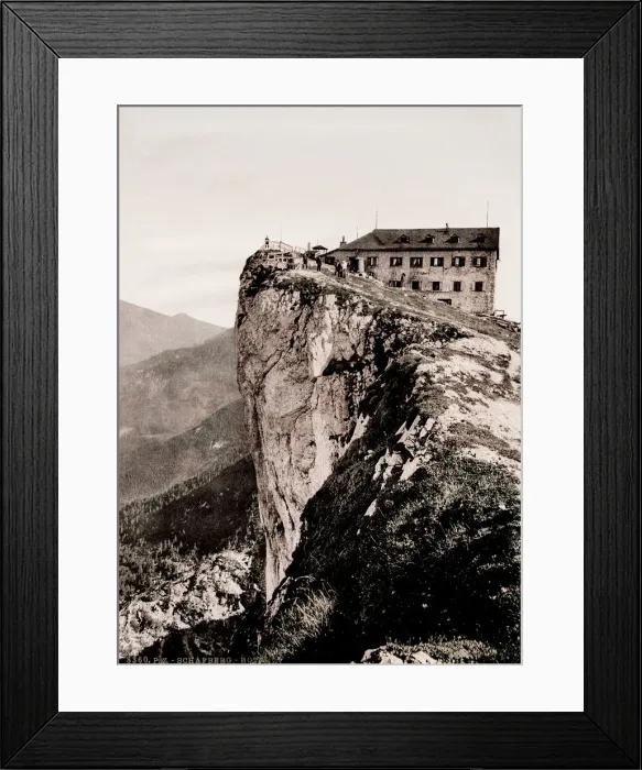 Framed Print : Vintage 19th century  /  1900 photograph: The Hotel Schafbergspitze, located at 1783 metres