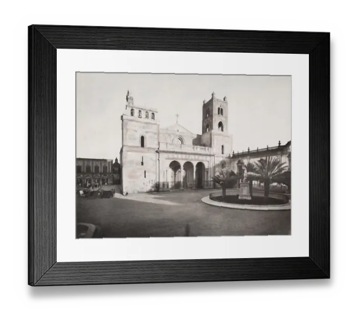 Framed Print : Late 19th century photograph: Duomo, cathedral, Monreale, Palermo, Sicily, Italy Framed Print : Late 19th century photograph: Duomo, cathedral, Monreale, Palermo, Sicily, Italy