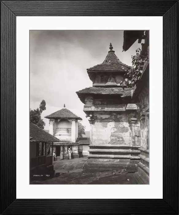 Framed Print : Late 19th century photograph: Temple, Ceylon, Sri Lanka, Skeen studio Framed Print : Late 19th century photograph: Temple, Ceylon, Sri Lanka, Skeen studio