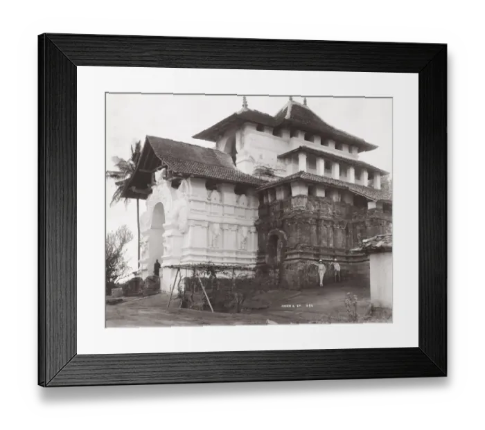 Framed Print : Late 19th century photograph: Temple, likely Kandy, Ceylon, Sri Lanka, Skeen studio Framed Print : Late 19th century photograph: Temple, likely Kandy, Ceylon, Sri Lanka, Skeen studio