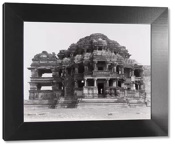 Late 19th century photograph: Temple in the fort at Gwalior, India