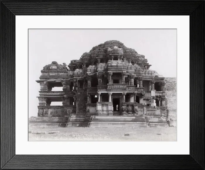 Framed Print : Late 19th century photograph: Temple in the fort at Gwalior, India Framed Print : Late 19th century photograph: Temple in the fort at Gwalior, India