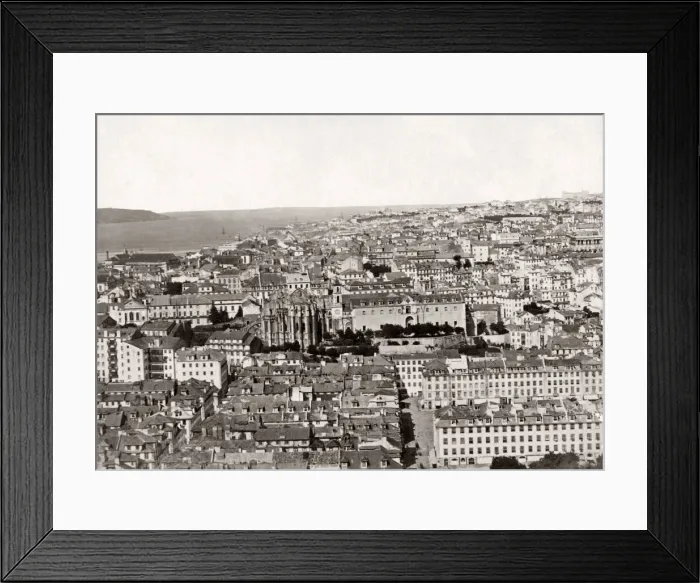 Framed Print : Panoramic view of Lisbon, Portugal, c. 1890 s Framed Print : Panoramic view of Lisbon, Portugal, c. 1890 s