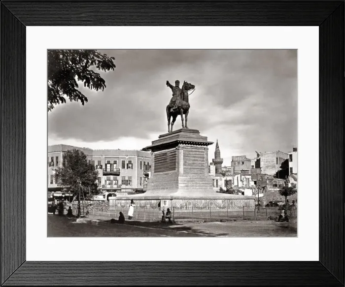 Framed Print : Statue of Ibrahim Pasha, Cairo, Egypt, c. 1880 s Framed Print : Statue of Ibrahim Pasha, Cairo, Egypt, c. 1880 s