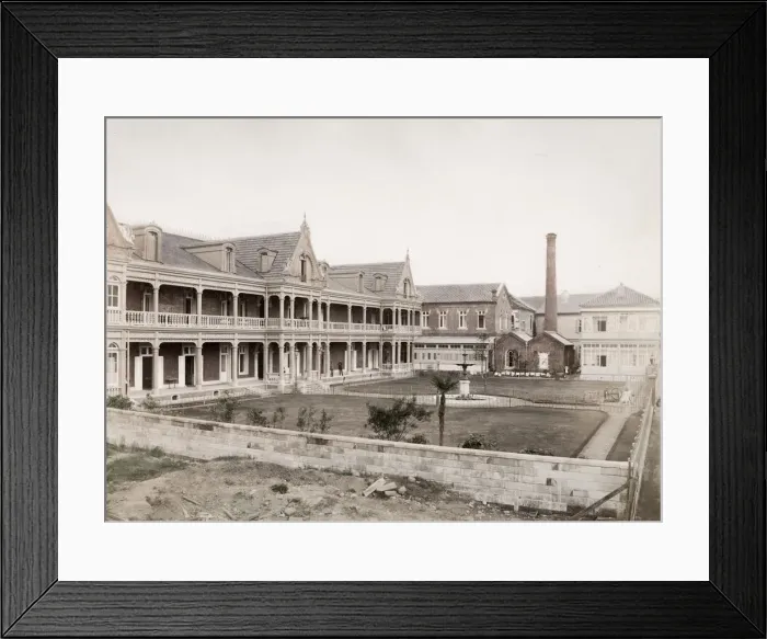 Framed Print : Vintage late 19th century photograph: The Grand Hotel, Yokohama, Japan Framed Print : Vintage late 19th century photograph: The Grand Hotel, Yokohama, Japan