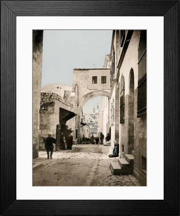 Framed Print : Vintage 19th century photograph: Ecce Homo arch, Jerusalem, Palestine, modern Israel Framed Print : Vintage 19th century photograph: Ecce Homo arch, Jerusalem, Palestine, modern Israel