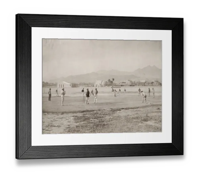 Framed Print : Vintage 19th century photograph: Important image in terms of the history of cricket in Framed Print : Vintage 19th century photograph: Important image in terms of the history of cricket in
