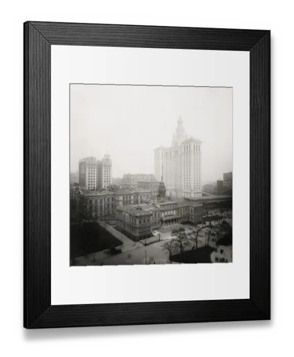 Framed Print : Vintage early 20th century press photograph: City Hall, Manhattan Municipal Buidling New Framed Print : Vintage early 20th century press photograph: City Hall, Manhattan Municipal Buidling New