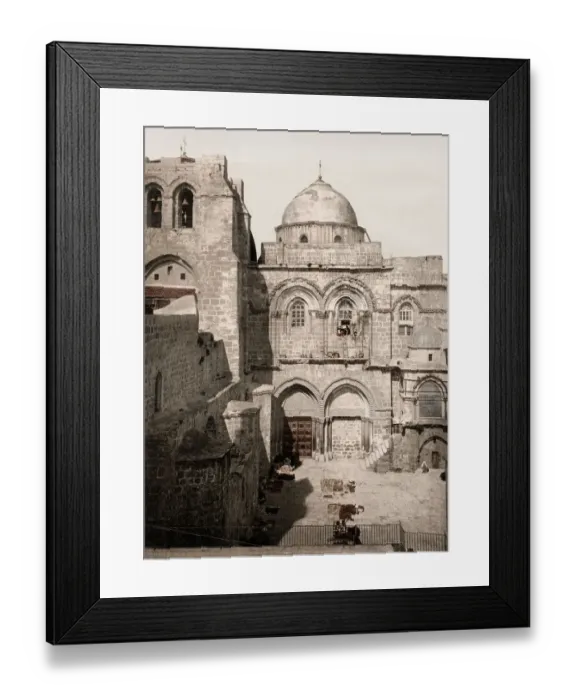 Framed Print : Vintage 19th century photograph: Church of the Holy Sepulchre, Jerusalem, Palestine Framed Print : Vintage 19th century photograph: Church of the Holy Sepulchre, Jerusalem, Palestine