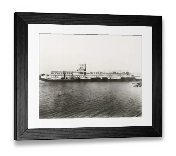 Framed Print : Vintage early 20th century press photograph: Hanford Street terminal, Seattle Framed Print : Vintage early 20th century press photograph: Hanford Street terminal, Seattle