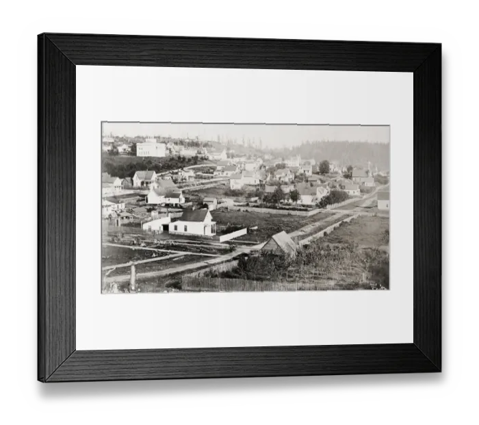 Framed Print : Vintage early 20th century press photograph: Pike street and Second Street junction Framed Print : Vintage early 20th century press photograph: Pike street and Second Street junction