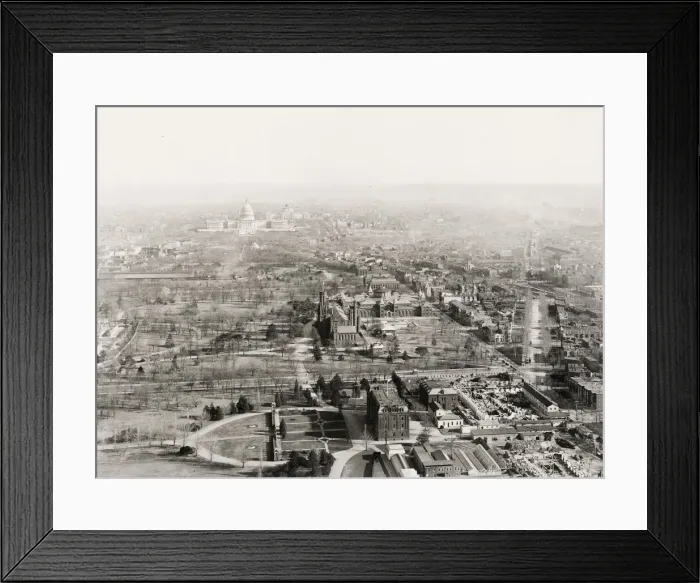 Framed Print : Vintage early 20th century press photograph: View from Washington monument Framed Print : Vintage early 20th century press photograph: View from Washington monument