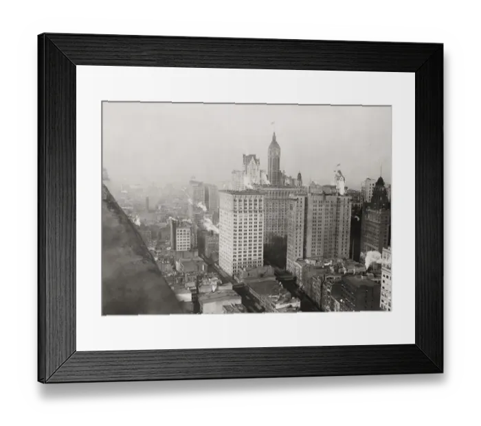 Framed Print : Vintage early 20th century press photograph: Manhattan from the Whitehall Building Framed Print : Vintage early 20th century press photograph: Manhattan from the Whitehall Building