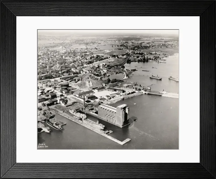 Framed Print : Vintage early 20th century press photograph: Docks, harbour, Kingston, Ontario, Canada Framed Print : Vintage early 20th century press photograph: Docks, harbour, Kingston, Ontario, Canada