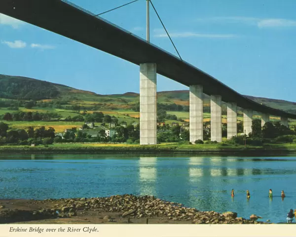 The Erskine Bridge - a multi span cable-stayed box girder bridge spanning the River Clyde