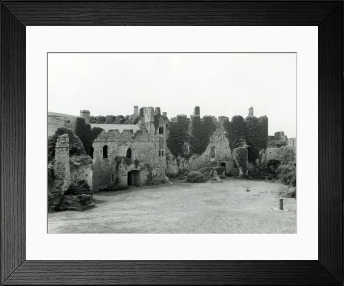 Framed Print : Inner courtyard of Manorbier Castle, near Tenby, Wales Framed Print : Inner courtyard of Manorbier Castle, near Tenby, Wales