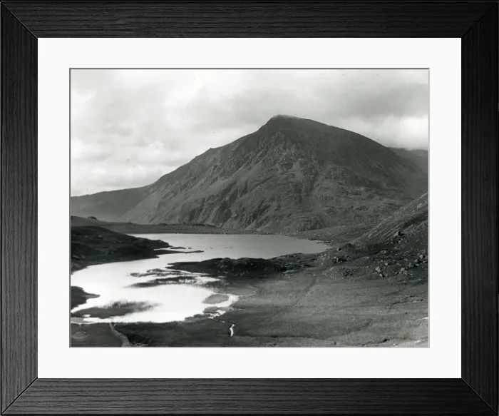 Framed Print : Lake and high peak, Snowdonia National Park, North Wales Framed Print : Lake and high peak, Snowdonia National Park, North Wales